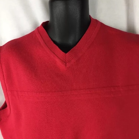 BT Player Red Small V Neck Sweater Vest - Picture 3 of 6